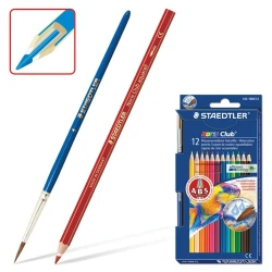 Набор цветных карандашей Staedtler Noris Club, с кистью, 12 цветов