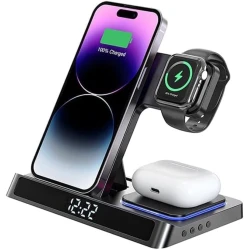 Беспроводное зарядное устройство Wiwu Power Air 5 In 1 Black Беспроводное зарядное устройство Wiwu Power Air 5 In 1 Black