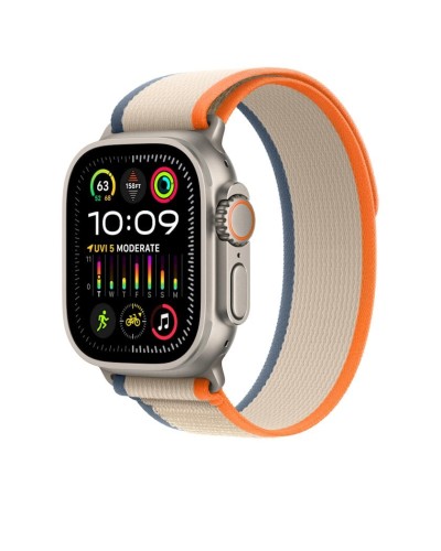 Kəmər Apple Orange/Beige Trail Loop Apple Watch 49mm üçün - S/M (MT5W3ZM/A)
