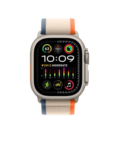 Kəmər Apple Orange/Beige Trail Loop Apple Watch 49mm üçün - S/M (MT5W3ZM/A)