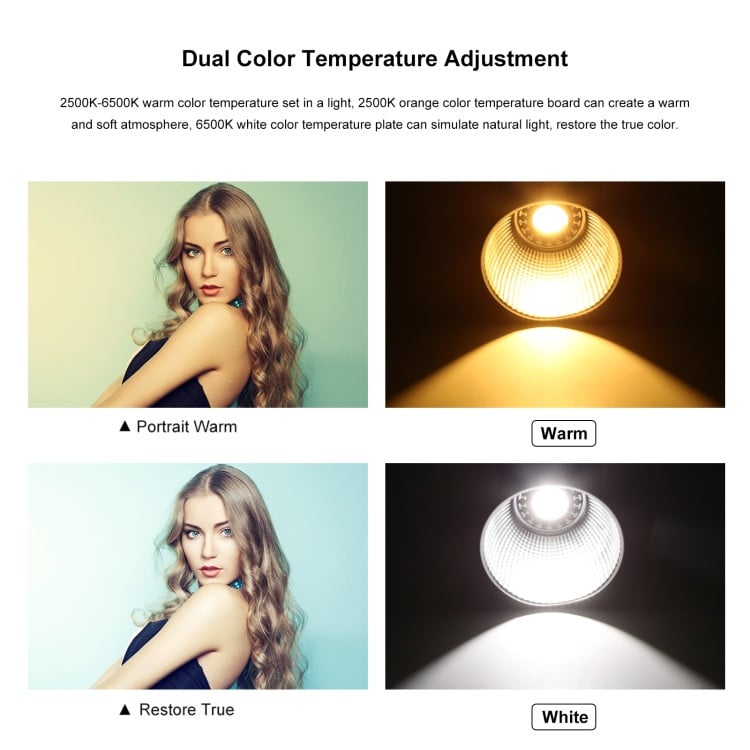 Студийный свет Puluz Studio Video Light 2500K-6500K Dual Color Temperature Professional Photography Fill Light Black Студийный свет Puluz Studio Video Light 2500K-6500K Dual Color Temperature Professional Photography Fill Light Black