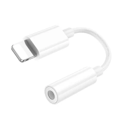 Kabel Hoco LS34 Lightning to 3.5 mm White