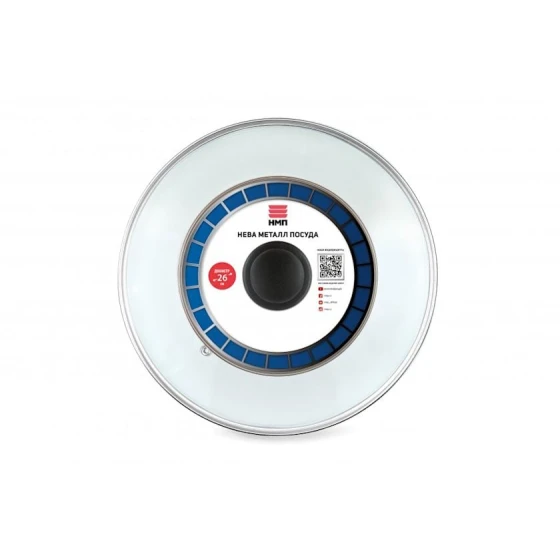 Крышка Нева Металл NMP 43026, металл/стекло, прозрачная, 26 см
