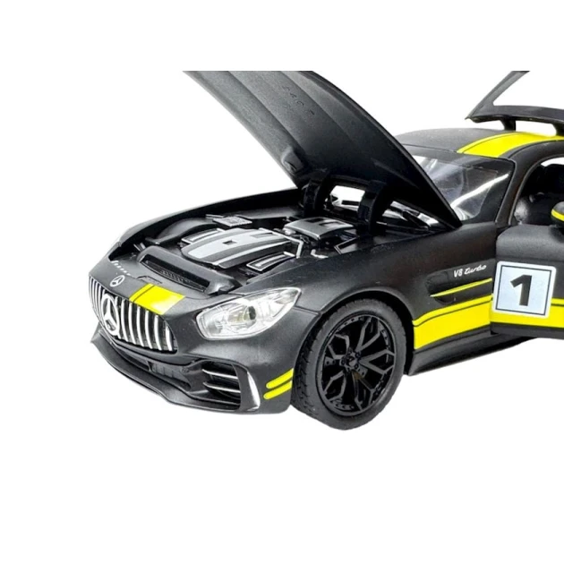 Oyuncaq maşın Merc V8 Turbo, qara/sarı