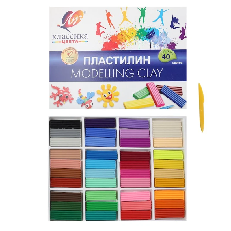 Пластилин Луч Классика, 40 цветов, 800 г Пластилин Луч Классика, 40 цветов, 800 г