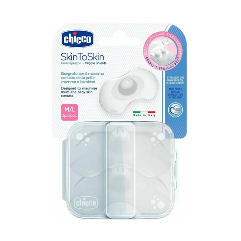 Накладка для сбора грудного молока Chicco SkinToSkin S/M Силикон 2 шт