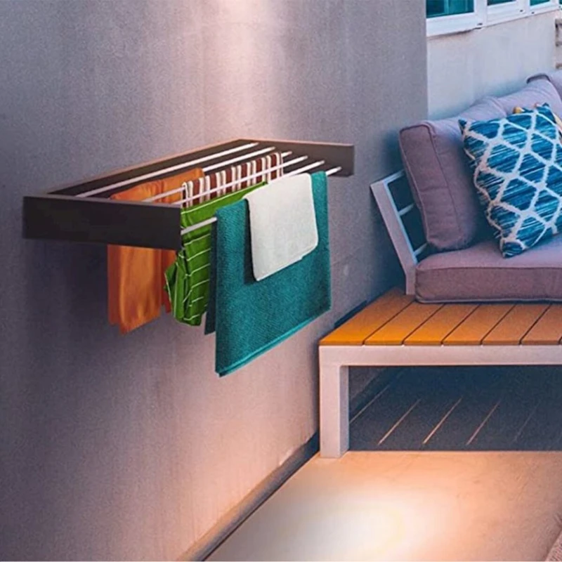 Сушилка для белья Nebu AS20004, черная, 1 м