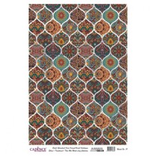 Dekupaj üçün düyü kağızı Cadence Metal Leaf Rice Paper Background Silver 019