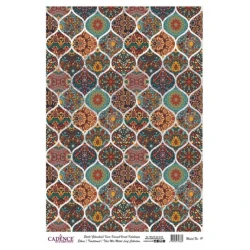 Рисовая бумага для декупажа Cadence Metal Leaf Rice Paper Background Silver 019