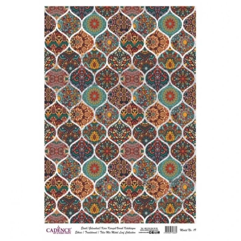 Рисовая бумага для декупажа Cadence Metal Leaf Rice Paper Background Silver 019 Рисовая бумага для декупажа Cadence Metal Leaf Rice Paper Background Silver 019