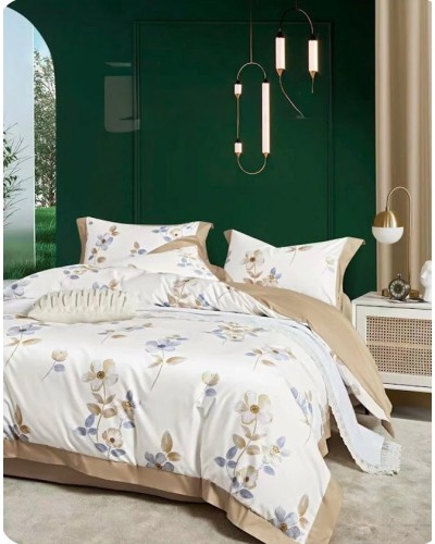 Yataq dəsti MiraNova CTS-423, yorğan üzü 200x220 sm, mələfə 240x260 sm, yastıq üzü 50x70 sm, ikinəfərlik, satin, rəngbərəng