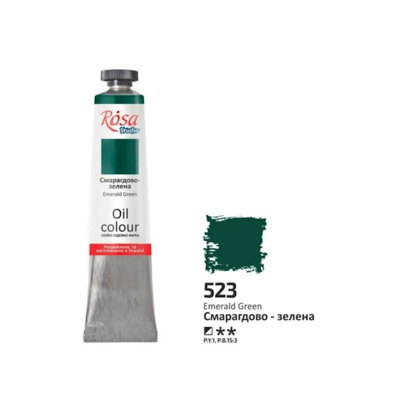 Масляная краска Rosa Studio 523 Emerald Green 45 мл Масляная краска Rosa Studio 523 Emerald Green 45 мл