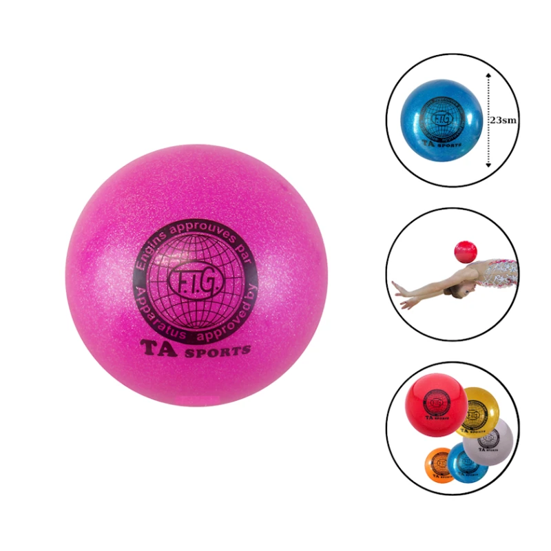 Мяч для художественной гимнастики TA Sports, ПВХ, 23 см, розовый Мяч для художественной гимнастики TA Sports, ПВХ, 23 см, розовый