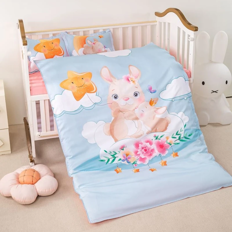 Uşaq yataq dəsti ET-1325, yorğan üzü 100x150 sm, mələfə 110x160 sm, yastıq üzü 35x45 sm, satin, rəngbərəng