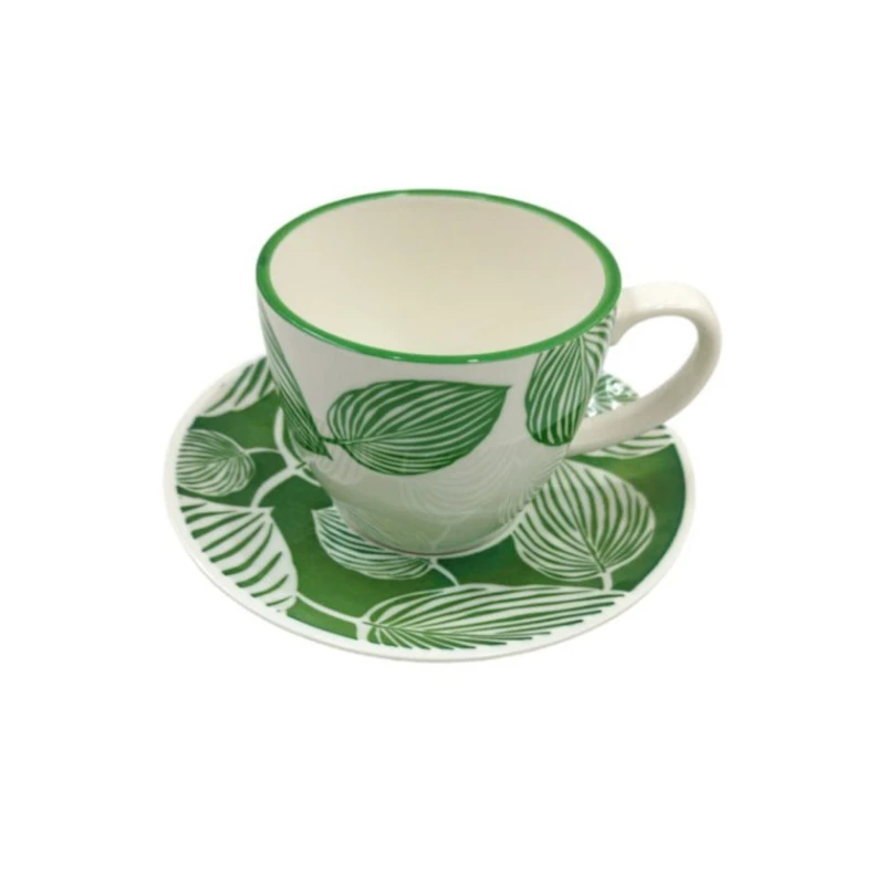 Набор чайный Danny Home HMSD_CH6G, керамика, белый/зеленый Набор чайный Danny Home HMSD_CH6G, керамика, белый/зеленый
