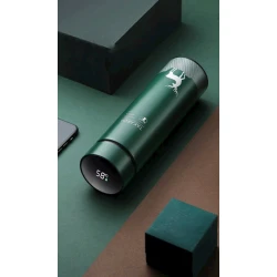 Termos temperatur sensoru ilə, yaşıl, 480 ml