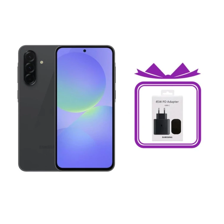 Смартфон Samsung Galaxy A36 5G 8 ГБ/256 ГБ, потрясающий черный — 45 Вт, адаптер Samsung 8806095984056-8806090104541 Смартфон Samsung Galaxy A36 5G 8 ГБ/256 ГБ, потрясающий черный — 45 Вт, адаптер Samsung 8806095984056-8806090104541