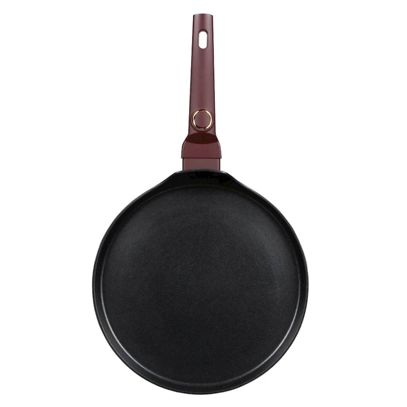 Сковородка для блинов Berlinger Haus Leonardo Collection BH-8026, 28 см, алюминий, трехслойное антипригарное титановое покрытие, бордовая