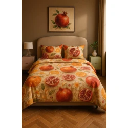 Yataq dəsti Narlı 1506, mələfə 180x240 sm, yorğan üzü 160x220 sm, yastıq üzü 50x70 sm 1 əd, polikotton, birnəfərlik, rəngbərəng