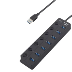 USB хаб 507 7 HUB, Black USB хаб 507 7 HUB, Black