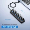 USB хаб 507 7 HUB, Black