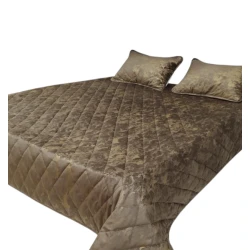 Ortuk ve yastiq uzu desti FA tekstil-99, yastiq uzu 2 eded 50/70sm, ortuk 220/240sm, qehveyi,,