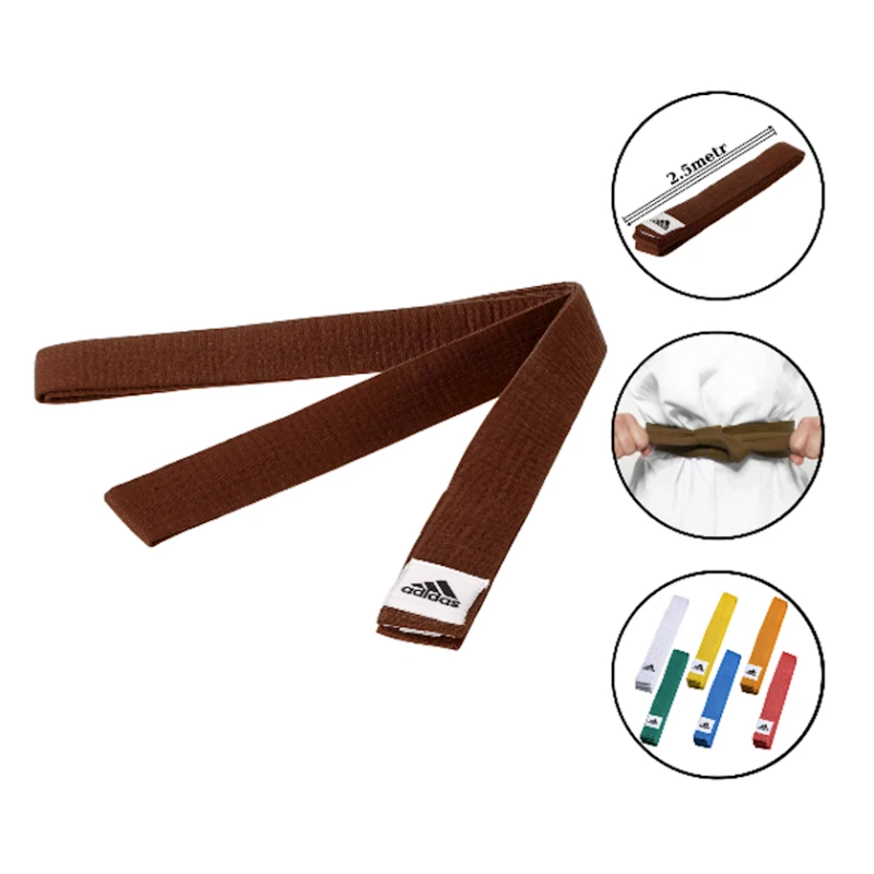 Пояс для дзюдо 1449 тонкий, коричневый, 250 см Пояс для дзюдо 1449 тонкий, коричневый, 250 см