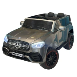 Детский электромобиль Mercedes LC-450 4X4 azr320, кожаный салон, светящиеся фары, пульт дистанционного управления, серебристый, 1-5 лет