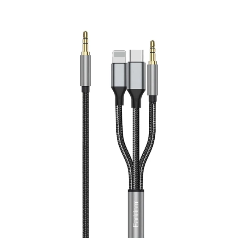 Audio kabel Earldom ET-AUX72 Lightning 8-pin/Type-C/3.5 mm, 1.2m