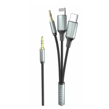 Audio kabel Earldom ET-AUX72 Lightning 8-pin/Type-C/3.5 mm, 1.2m