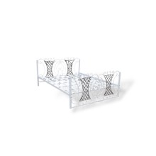 Çarpayı karkası, metal, ağ/qara, 160x200x100 sm