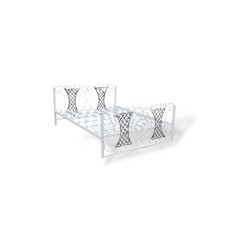Çarpayı karkası, metal, ağ/qara, 160x200x100 sm