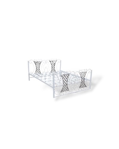 Çarpayı karkası, metal, ağ/qara, 160x200x100 sm