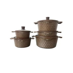 Qazan dəsti Z.H ZGH_00587, qranit, qəhvəyi, 20/24/28/32 sm