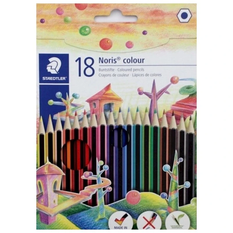 Набор цветных карандашей Staedtler Noris Colour, 18 цветов Набор цветных карандашей Staedtler Noris Colour, 18 цветов