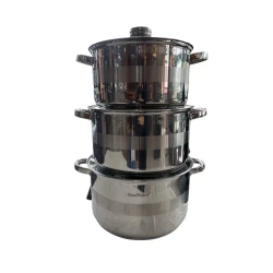 Набор кастрюль Haus Roland 00707, нержавеющая сталь/никель, черный, 24/26/28 см, 3 шт