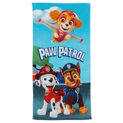 Полотенце детское PAW PATROL 140x70 см, хлопок, велюровая, разноцветный