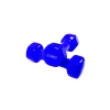 Набор гантелей Gymnic 1124/4, 2 x 2 кг, силикон, синий, 2 шт