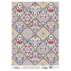 Dekupaj üçün düyü kağızı Cadence Ethnic Gold Metal A3 - 039