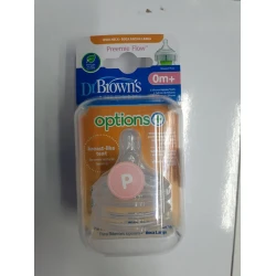 Соска силиконовая Dr. Brown's Preemie Flow для бутылочек с широким горлышком