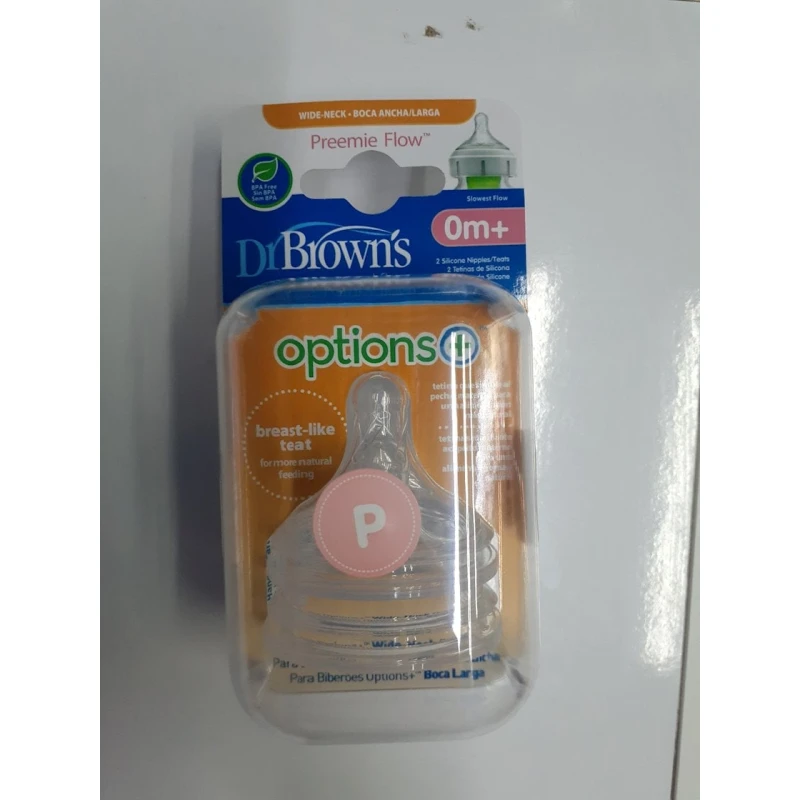 Соска силиконовая Dr. Brown's Preemie Flow для бутылочек с широким горлышком