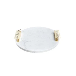 Сервировочная доска Hom-me Angelo, 30x30x6.5 см, мрамор, белая Сервировочная доска Hom-me Angelo, 30x30x6.5 см, мрамор, белая