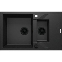 Mətbəx çanağı Deante Andante ZQN_G513, qranit, qara, 78x49x19.4 sm