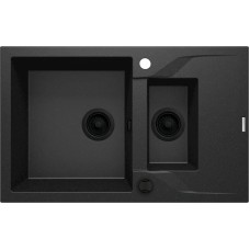 Mətbəx çanağı Deante Andante ZQN_G513, qranit, qara, 78x49x19.4 sm