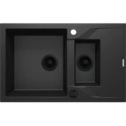 Кухонная мойка Deante Andante ZQN_G513, гранит, черная, 78x49x19.4 см