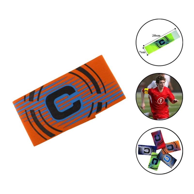 Капитанская повязка Colosseum ПВХ, 28x7 см, оранжевый