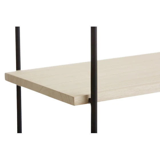 Полка настенная Hejlsminde, 65x20 см, черный/коричневый Полка настенная Hejlsminde, 65x20 см, черный/коричневый