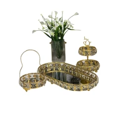 Поднос smil_1487, золотистый, 17x32 см Поднос smil_1487, золотистый, 17x32 см