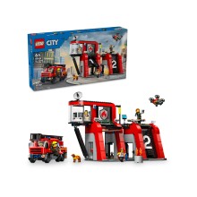 Konstruktor LEGO City Fire Station with Fire Truck 60414, 6+ yaş, 843 hissə