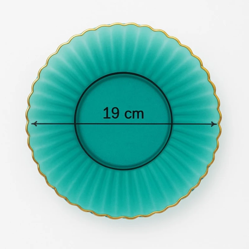 Тарелка Home Depo HOME0104, 19 см, бирюзовая